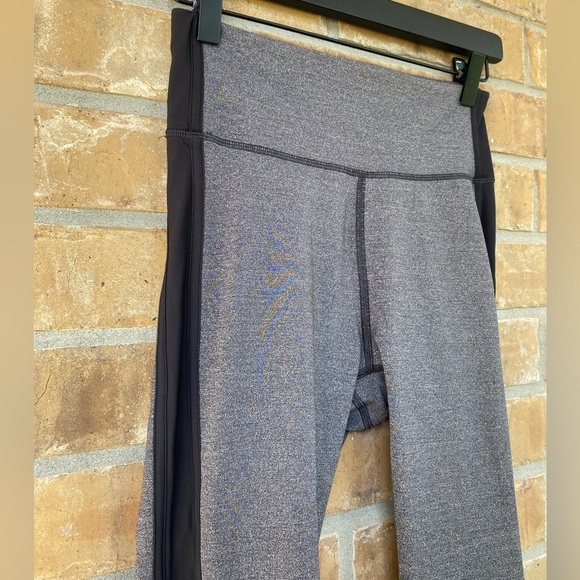 Lululemon Squad Goals Crop (17") ~Heathered Gray & Black, Size 6 - Picture 5 of 9